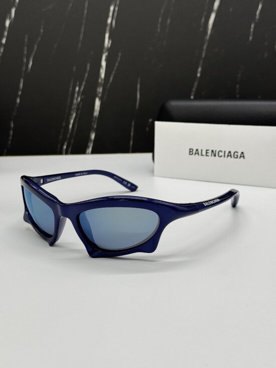 NEW BALENCIAGA BB0229S 006 BLUE UNISEX SUNGLASSES BALENCIAGA EYEWEAR